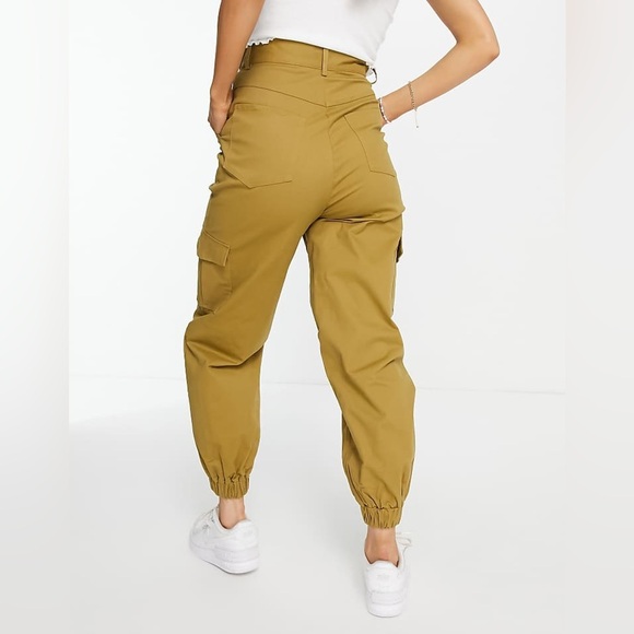 Glamorous cuffed cargo trousers in khaki Size 4 (13.5”) - Picture 8 of 11